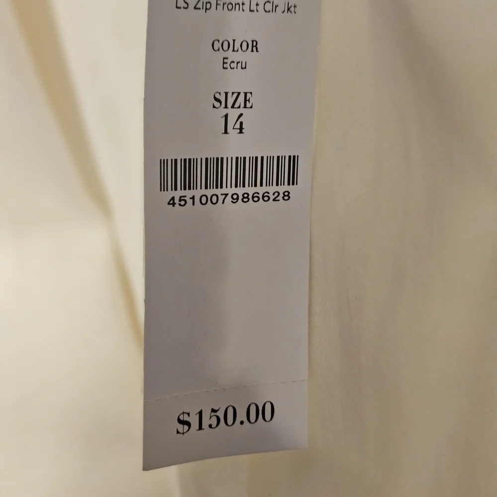 White House Black Market White Bomber Jacket with Structured Shoulders - Picture 10 of 12